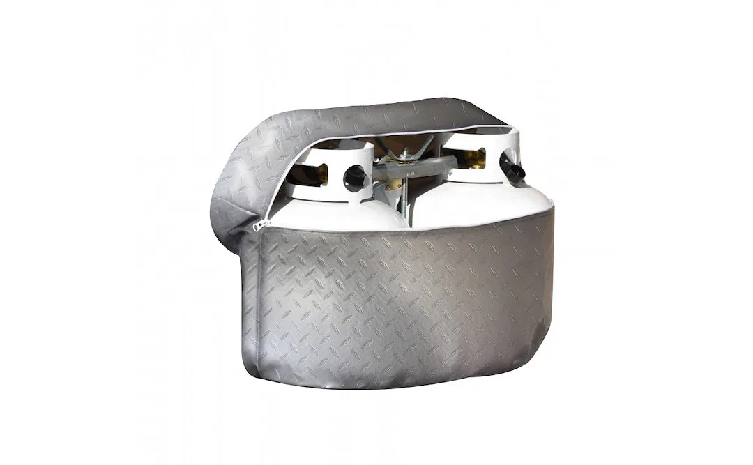 2713 – ADCO Propane Tank Cover, For Double 30 Pound Tanks Vinyl Diamond Plated Steel Design